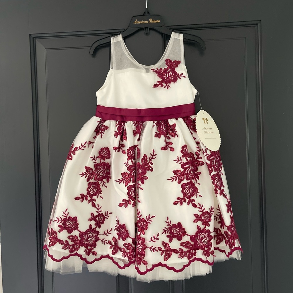 NWT American Princess Flower Girl Party Dress Floral Gown